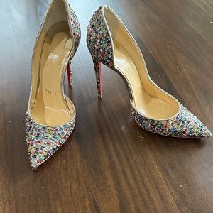 Christian Louboutin Multicolor Tweed Heels